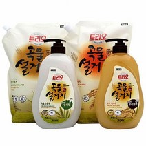 쿨샵 트리오 우리밀 곡물설거지 주방세제 순한1종세, 우리밀1.2리터 리필