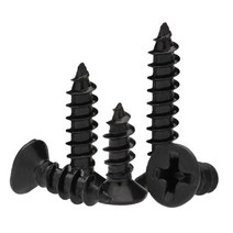 M2.6 블랙 접시 머리 태핑 스크류 카운터 성크 강철 크로스 나사, M2.6 (100pcs), 20mm, 1개