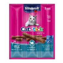 정품 고양이 영양 간식 비타크래프트 캣스틱 가자미&오메가3 18g, 1봉