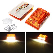 차량용 실내등트레일러 버스 캐러밴 보트용 다운 백라이트 턴 시그널 리피터 24V LED 자동차 트럭 사이드, 01 YELLOW_01 4pcs