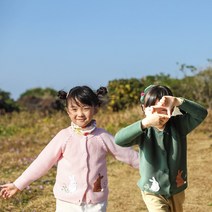미니도우 레빗 자수 유아 초등학생 아동 여아 스웨터 가디건