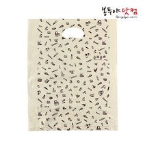 봉투야닷컴 HDPE 16호 (16x24cm) 100장 비닐쇼핑백, 해피펀-아이보리