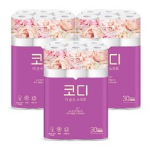코디 천연펄프 3겹 더 순수 소프트 27m 30롤 x 3팩