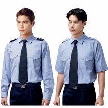 경신 KSK 2302 춘추 작업복 근무복 경비복 경호 스트라이프 줄무늬 셔츠 남방 상의, KSK 2302(반팔), L(95), L(95)
