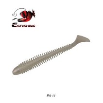 러그웜 만세기웜 ESFISHING 스윙 임팩트 링 샤드 지깅 인공 소프트 미끼 워블러 파이크 배스 페스카 낚시 100mm 114610, 100mm 6개, PA11