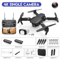 E525pro Obstacle Avoidance Mini Drone 4k VR Aerial Photography Folding Quadcopter With Camera Altitu, 07 Black 4k 1C 2B VR