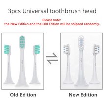 전동칫솔 리필모 원래 Xiaomi Mijia 전동 칫솔 헤드 3PCS T300 / 스마트 소닉 어쿠스틱 클린 3D 브러시 결, 한개옵션1, 01 Universal Version
