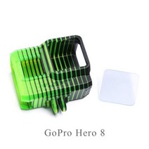 1pcs IFlight 3D 프린팅 TPU 조절식 카메라 스탠드 및 렌즈 덮개 호환 GoPro Hero 5/6/7/8/9 FPV 드론, GoPro Hero 8 Green
