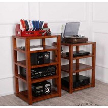 거실장 CD장식장 우드 오디오 스피커 수납장 캐비닛, 월넛 컬러의 5겹