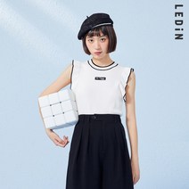 여자끈나시 악정 봄계절 런닝 여성 여름 핏아우터 트렌드 블러킹 웨이브 소매 화이트 슬립 상의 2309529864