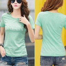 반팔티 티셔츠 빅사이즈 무지 면 여성 롱 티 라운드PM