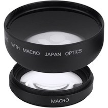 일본직발송 2. ASHA 카메라 렌즈 52MM 0.45X 광각 범용 변환 매크로 렌즈 캐논니콘용소니용SLR 카메라, 단일옵션