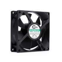 돈풍기 EC 브러시리스 냉각 팬 AC 110V 듀얼 볼 베어링 2 전선 60mm 92mm 120mm 크기 옵션, 07 80X80X25mm