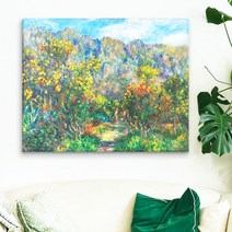 세계 명화그림 오귀스트 르누아르 인테리어 와이드 액자 거실 집들이 개업 선물, (르누아르) 미모사 풍경