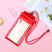 패들보드 SUP 서핑 보드 범용 방수 가방 낚시 스탠드 업 패들 투명 휴대 전화 케이스 수중 비디오 보호, red