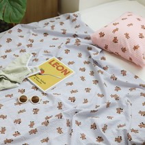 시원한 여름 이불 블랭킷 체크곰 시어서커, 퍼플