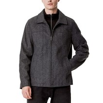 Dockers 남성용 울 혼방 오픈 바텀 재킷 퀼트 빕 포함 차콜 헤링본