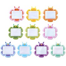 아이디몬 KC인증 어린이 명찰 동물모양 꽃 어린이집 유치원 유아, 5개, 플라워 연두