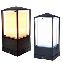 문주등 사각 외부 정원등 테라스 데크조명 스틸 80X80 / 100X100 E26소켓, 1)스틸 80X80 / E26소켓