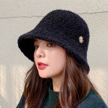 여성 겨울모자 여자 벙거지 버킷햇 털모자 뽀글이 양털 중년 모자