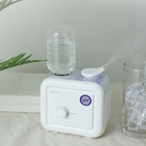 국산 UV 살균가습기 페트병 생수병 아기 신생아 미니 가습기, 사각UV가습기_다이얼형(화이트/투명)
