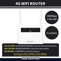 lte라우터 휴대용 와이파이 라우터 포켓파이 optfocus 빠른 4 안테나 좋은 신호 넓은 범위 4 wan lan 포트 고속 3g 4g sim 모바일, 미국 플러그, 4 랜 흰색