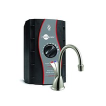 InSinkErator H-Wave-SN Involve Wave 인스턴트 온수 디스펜서 시스템 스테인리스 스틸 탱크 포함 새틴 니켈, 핫 앤 콜드
