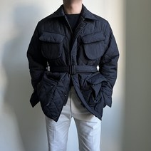 남자 네오퀄팅 벨트 필드자켓 바버야상 패딩