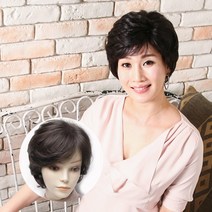 아미모 인모믹스 통가발 수제가발 커트가발 암환자가발 [BM-W201], 자연검정, 중