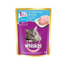 위스카스 고양이 주식 파우치 오션피쉬, 생선, 80g, 3개