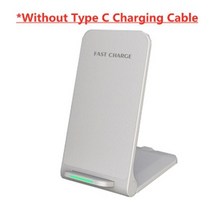 Qi 30W 고속 무선 충전기 삼성 갤럭시 노트 8 9 10 프로 20 울트라 5G Z 2 A80 A70 A60 A50 A40 A30 휴대, 02 White no cable