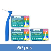 치간 브러시 치아 사이의 깨끗한 치과 교정기 교정 치아 교정기를위한 실리콘 부드러운, 60개 1.0mm
