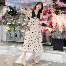 임산부의 아기 목 꽃 모유 수유 드레스