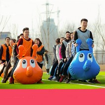 단합대회 회사 이색워크샵 협동공튀기기 박터트리기 큰공굴리기 줄다리기, 성인 9인용 도톰 더블 랩