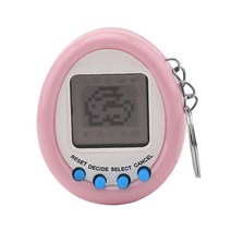 90S 향수 타마고치 전자 게임 콘솔 168 개 애완 동물 LCD 디스플레이 열쇠 고리 교육용 재미있는 가상 사이, 분홍색