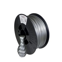 Basics 3D 프로페셔널 프린터 필라멘트 화이트 PLA 바이오 플라스틱 합성물 1.75mm 1.0Kg Prusa Creality FlashForge 및 대부분의 FDM 프린터와, Silver, Silver