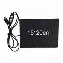 발열매틀 자가발열매트 100% 1/4PCS USB 5V 탄소 섬유 난방 패드 손 온열 장치 필름 전기 겨울 적외선 발열 열 매트, [09] 15x20cm