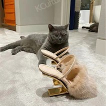 셀럽 헐리웃 스타일 밍크 모피 겨울 샌들 하이힐 펌프스 메탈 독특한 굽 슬리퍼 뮬 압구정 청담동 로드샵 수입신발 수제화