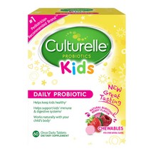Culturelle 컬처렐 프로바이오틱스 키즈 60 츄어블 Probiotics Kids Chewables 유산균, 60정, 1개