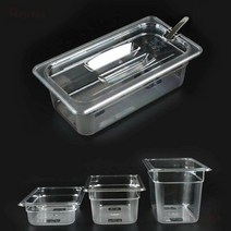 타공뚜껑 높이 10cm 3분의1 물받침 투명 PC 밧드 바트, 본상품선택