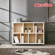 데코라인 코넬 무브 1200 2단 이동식 책장 DYL043C, 올화이트