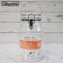 셀러메이트 카페 담금주 매실청 과일청 고추장 진공 밀폐 잼 쨈 수제청 커피 유리 용기 병 2L, 단품