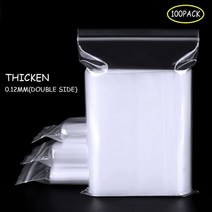 지퍼 잠금 플라스틱 보관 가방 투명 자체 밀봉 작은 그립 폴리 두꺼운 보석 재밀봉 가능 커스터마이징 인쇄 100pcs, 14x20cm