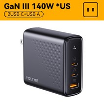 가성비VOLTME-GaN 고속충전기 140W USB C타입 PD 프로 맥스 호환 S22 용, 03 140WBlack