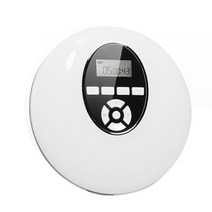 라운드 휴대용 HiFi CD 플레이어 헤드셋 음악 재생용 워크맨 디스크 맨 충전식 충격 방지 강의, 하얀, 2.White