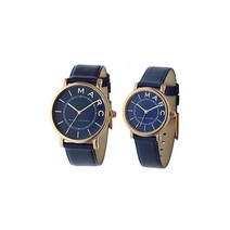 [마크제이콥스] MARC JACOBS 페어워치 록시 36mm 28mm 로즈골드 케이스 네이비 가죽 MJ1534MJ1539 손목시계 [병행수입품]