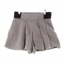 질스튜어트 그레이 무지 린넨혼방 플레어스커트형숏팬츠 여자 M [27]