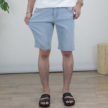 로코비전 베이직 청 반바지 데님 남자 스판 팬츠 4부 5부 연청 여름