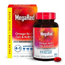 Megared 메가레드 오메가3 피쉬 오일 남극 크릴오일 EPA DHA 소프트젤 80정, 500mg 80정