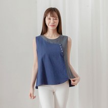 사입자mall F222 스탠면나시티 라운드 블라우스 반팔티 민소매